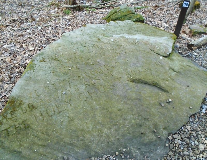 Defaced Rock #31 Mentioned on Mary Gilbert Marker image. Click for full size.