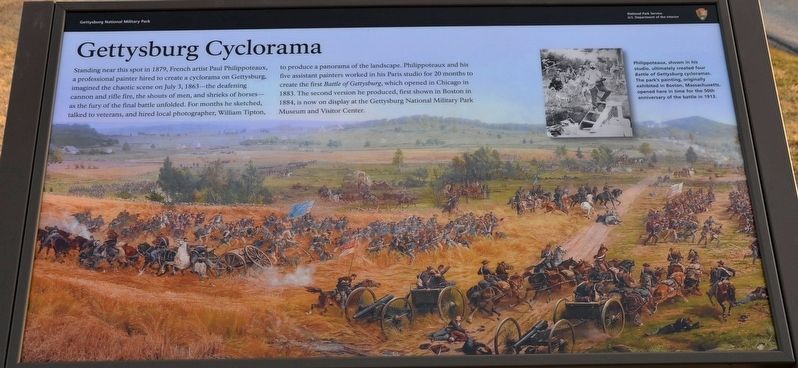 Gettysburg Cyclorama Marker image. Click for full size.