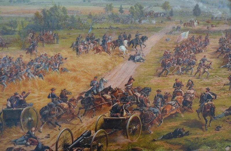 Gettysburg Cyclorama Marker image. Click for full size.