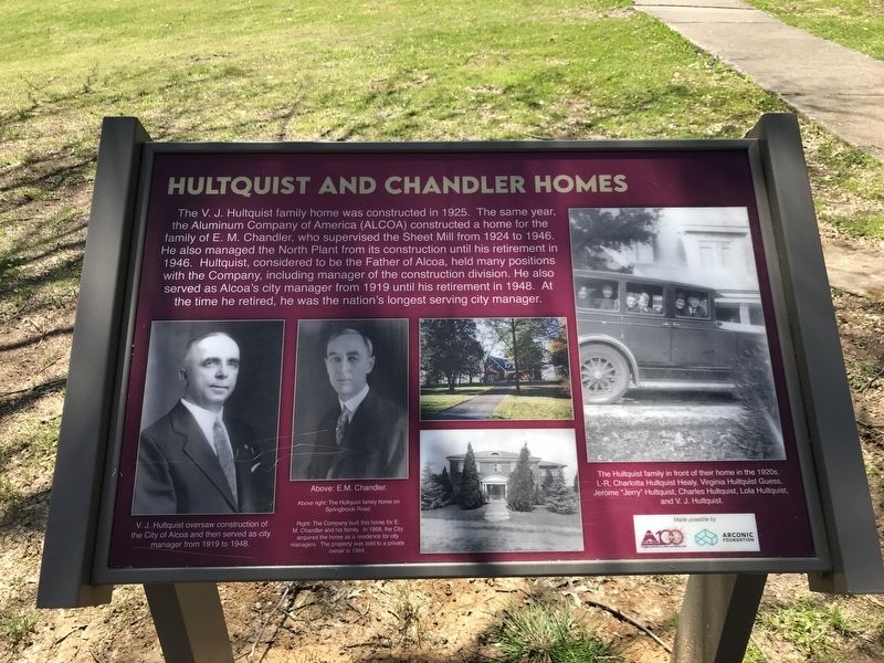 Hultquist and Chandler Homes Marker image. Click for full size.