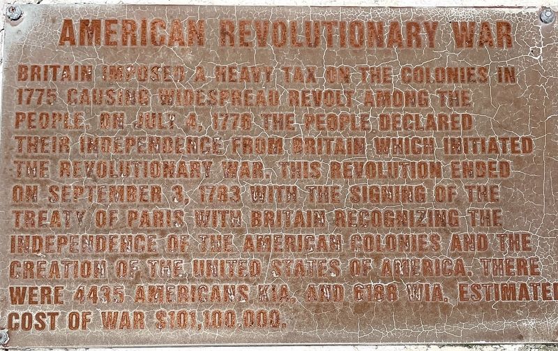American Revolutionary War Marker image. Click for full size.
