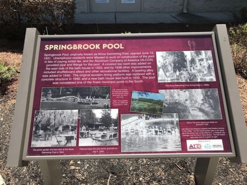 Springbrook Pool Marker image. Click for full size.