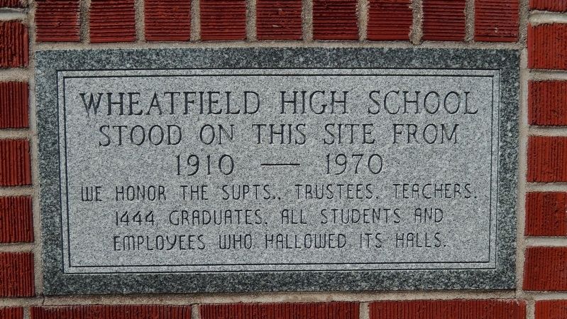 Wheatfield High School Marker image. Click for full size.
