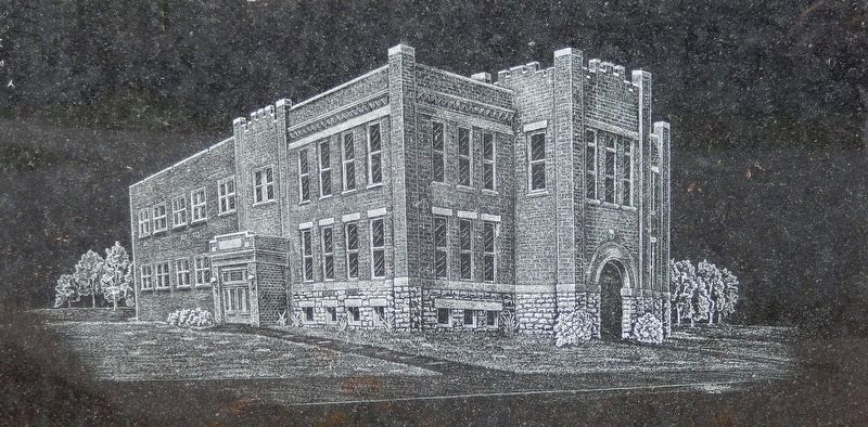 Marker detail: Wheatfield High School image. Click for full size.