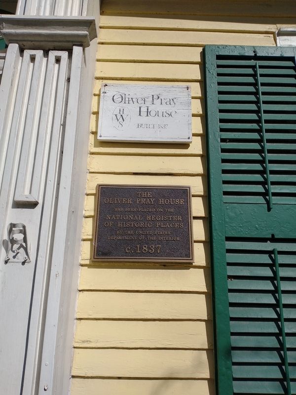 The Oliver Pray House Marker image. Click for full size.