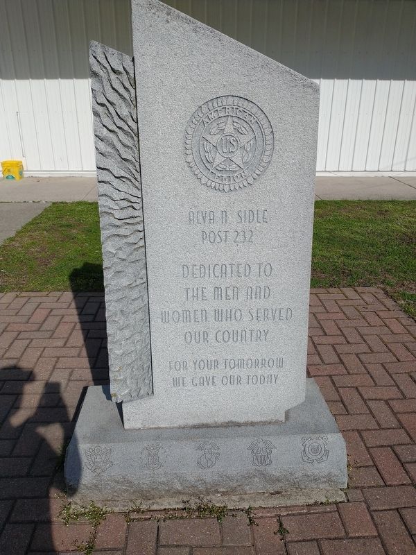 Alva N. Sidle Post 232 Veterans Memorial. Click for full size. Alva N. Sidle Post 232 Veterans Memorial image. Click for full size.