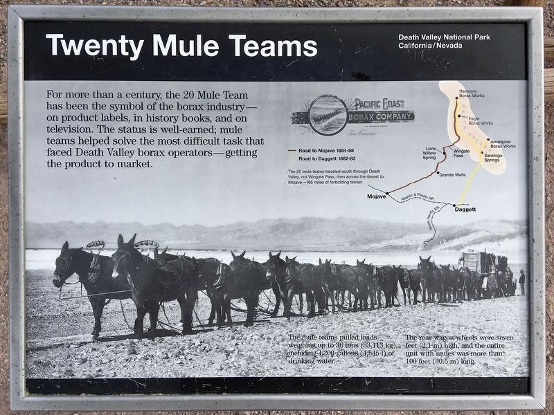 Twenty Mule Teams Marker image. Click for full size.