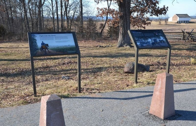 The Two Wayside Markers at Auto Tour Stop 1 image. Click for full size.
