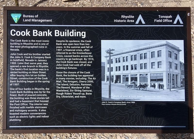 Cook Bank Building Marker image. Click for full size.