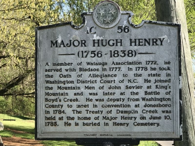 Major Hugh Henry Marker image. Click for full size.