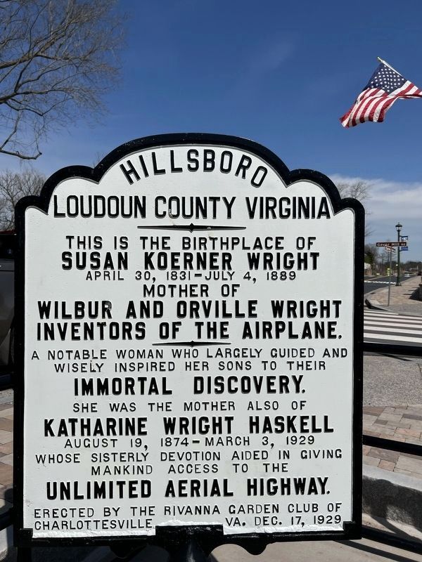 This Is the Birthplace of Susan Koerner Wright Marker (refurbished) image. Click for full size.