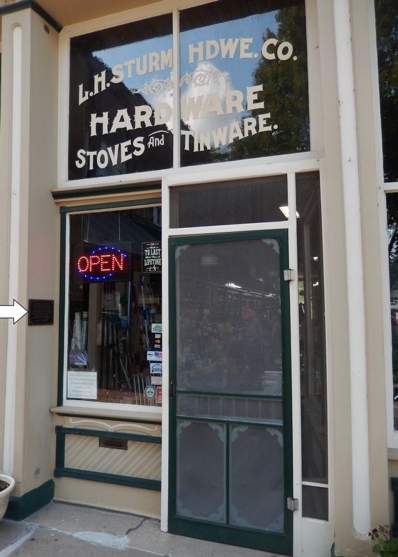 Louis H. Sturm Hardware Store Marker image. Click for full size.