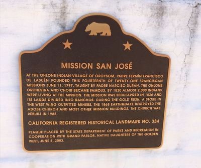 Mission San Jos Marker image. Click for full size.