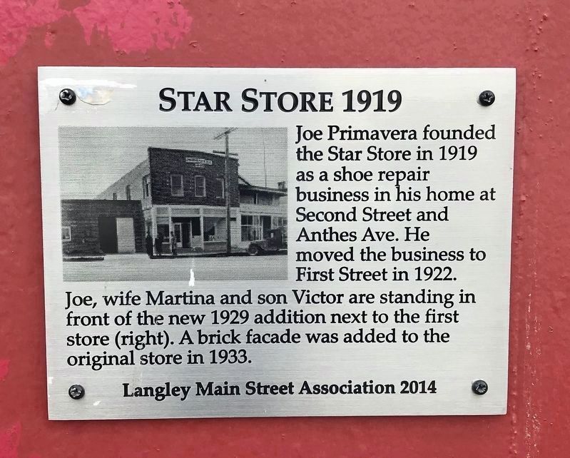 Star Store 1919 Marker image. Click for full size.