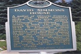 David Simmons House Marker. Click for full size. David Simmons House Marker image. Click for full size.