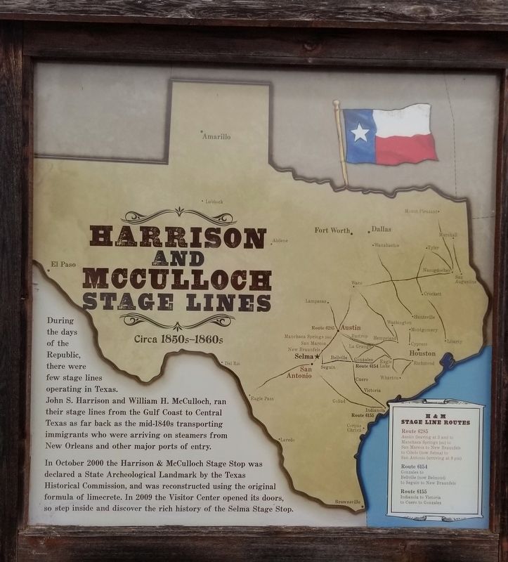 Harrison and McCulloch Stage Lines Marker image. Click for full size.