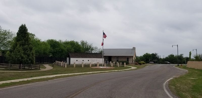 The view of the Harrison and McCulloch Stage Stop and Marker from the street image. Click for full size.