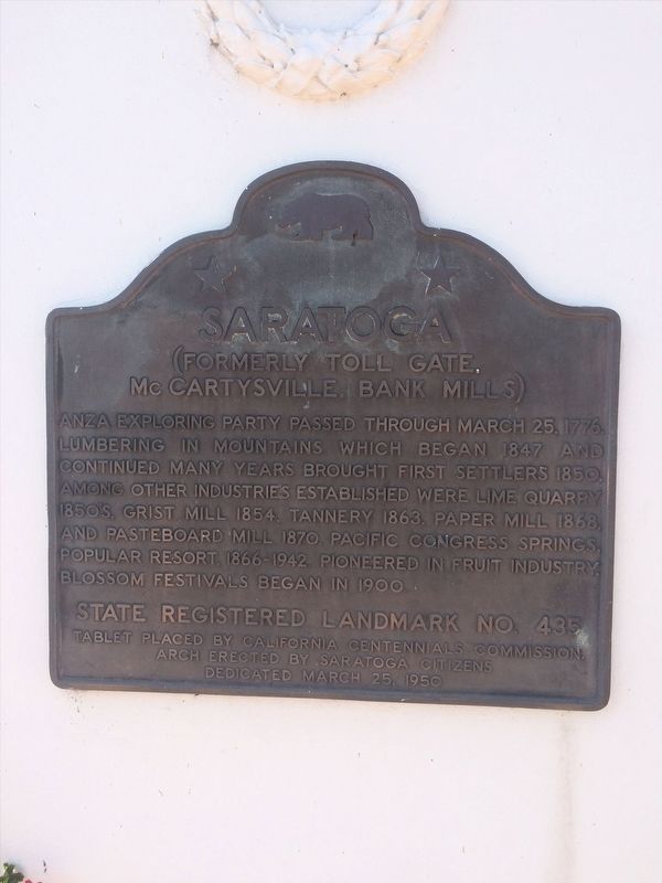 Saratoga Marker image. Click for full size.