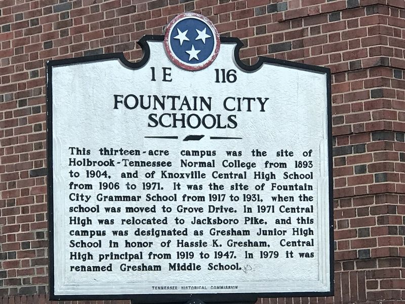 Fountain City Schools Marker image. Click for full size.