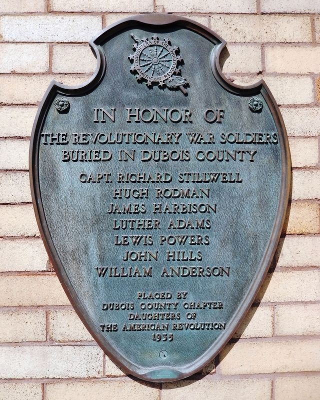 In Honor of the Revolutionary War Soldiers Buried in Dubois County Marker image. Click for full size.
