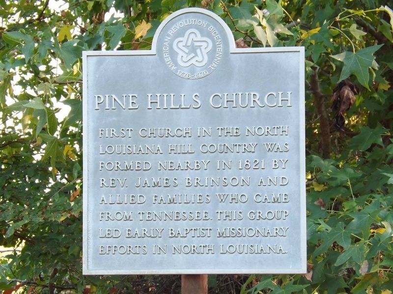 Pine Hills Church Marker image. Click for full size.