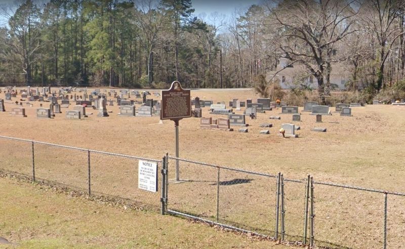 Church cemetery and marker. image. Click for full size.