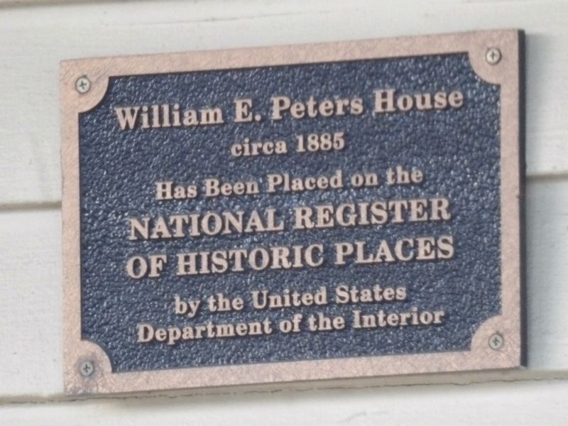 William E. Peters House Marker image. Click for full size.