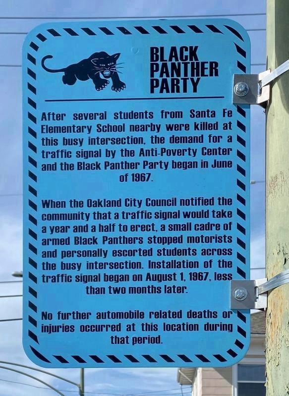 Black Panther Party Stoplight Marker (Side 2, blue version). Click for full size. Black Panther Party Stoplight Marker (Side 2, blue version) image. Click for full size.