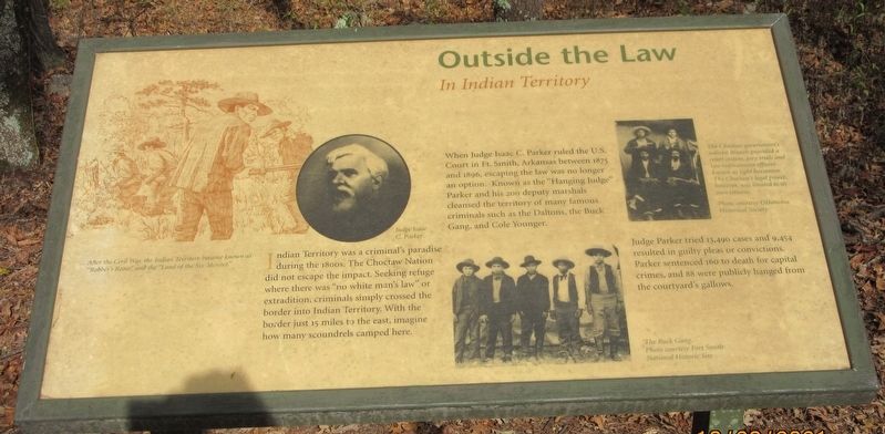 Outside the Law In Indian Territory Marker image. Click for full size.