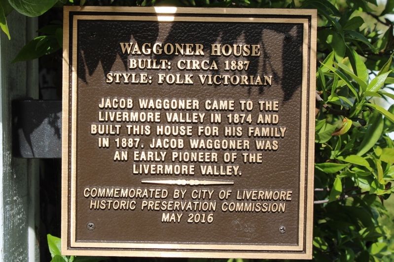 Waggoner House Marker image. Click for full size.