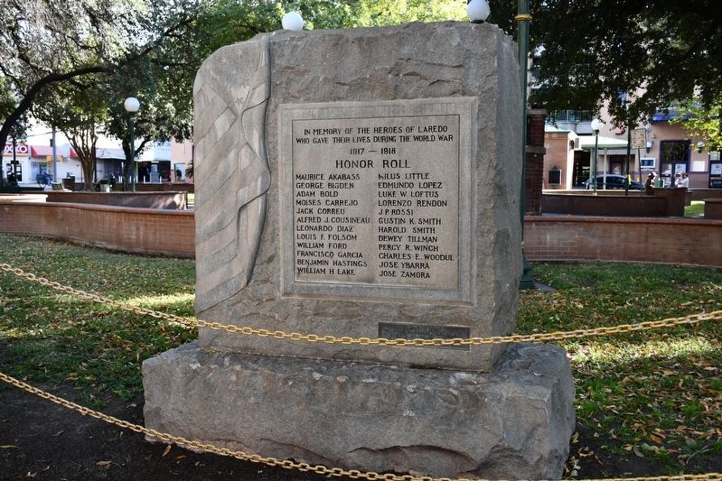 Laredo World War I Memorial image. Click for full size.