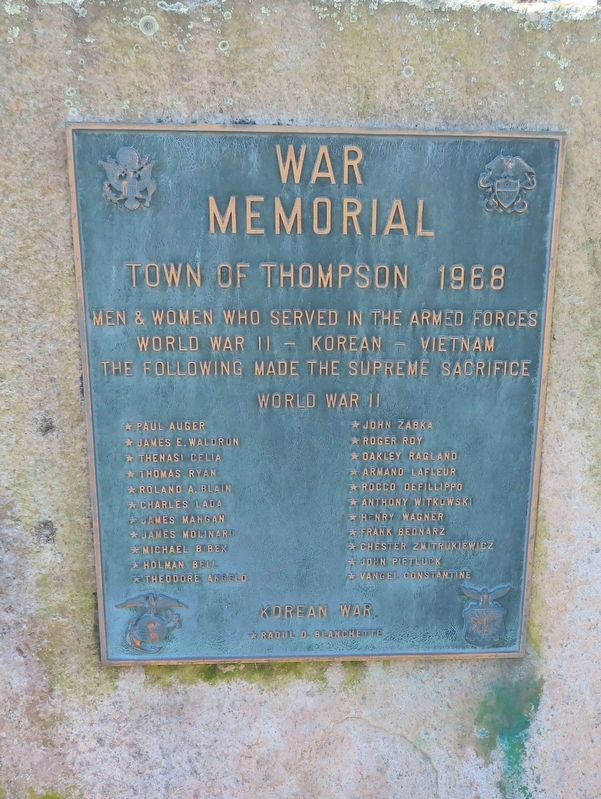 Thompson War Memorial image. Click for full size.