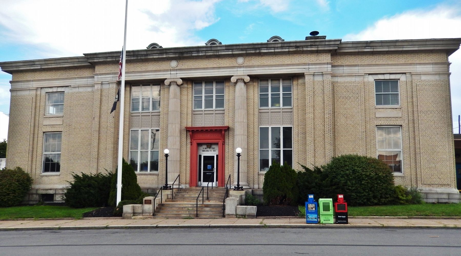 United States Post Office, Connellsville, Pennsylvania (<i>west elevation</i>) image. Click for full size.