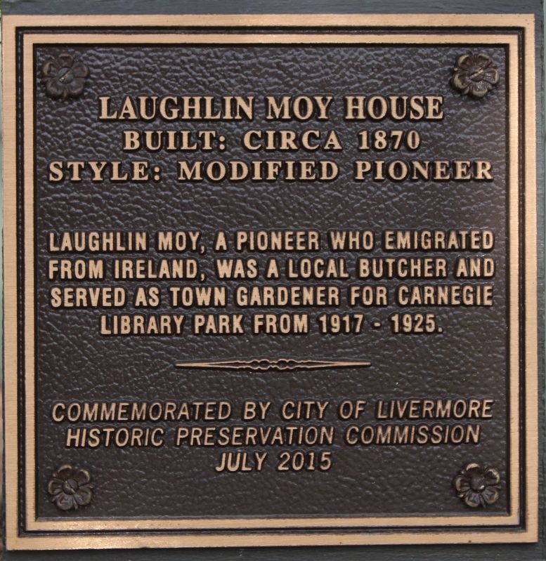 Laughlin Moy House Marker image. Click for full size.
