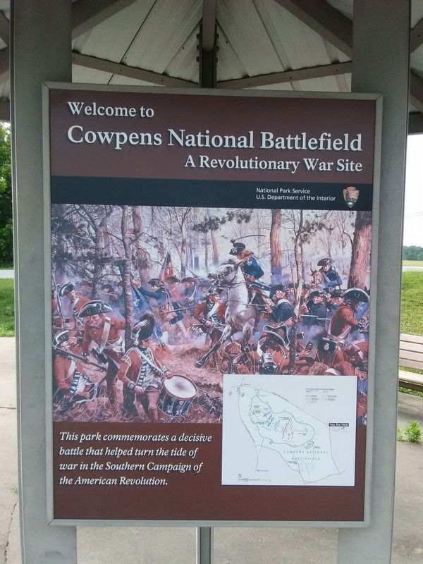 Welcome to Cowpens National Battlefield Marker image. Click for full size.