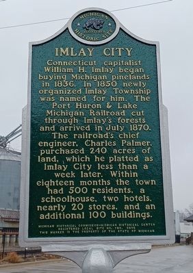 Grand Trunk Railroad Depot / Imlay City Marker — side 2 image. Click for full size.