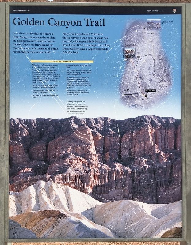 Golden Canyon Trail Marker image. Click for full size.
