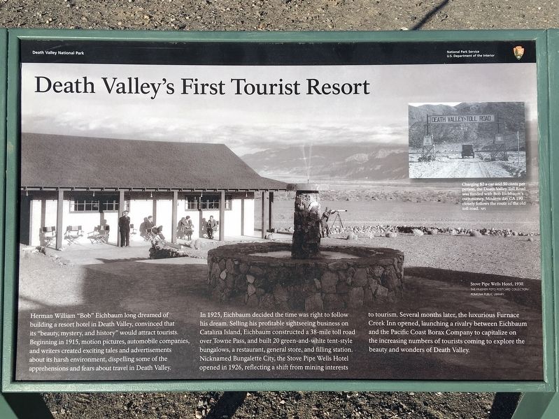 Death Valleys First Tourist Resort Marker image. Click for full size.