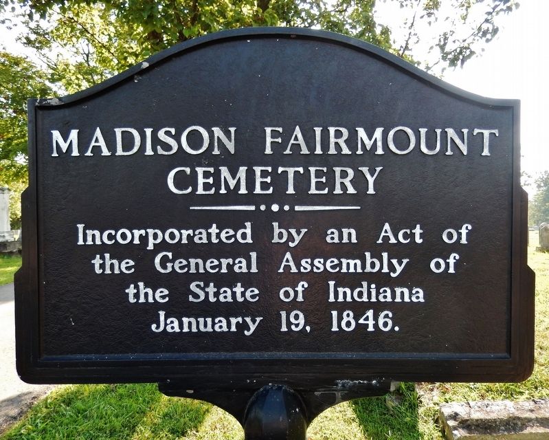 Madison Fairmount Cemetery Marker image. Click for full size.