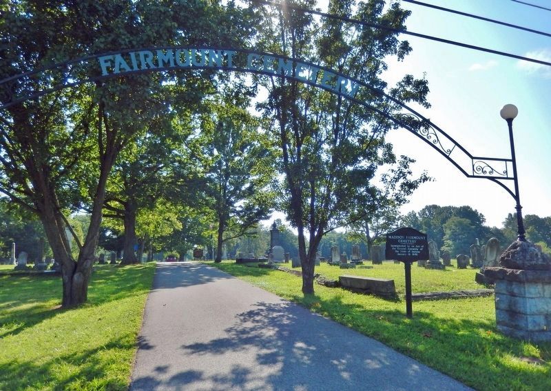 Madison Fairmount Cemetery Entrance image. Click for full size.