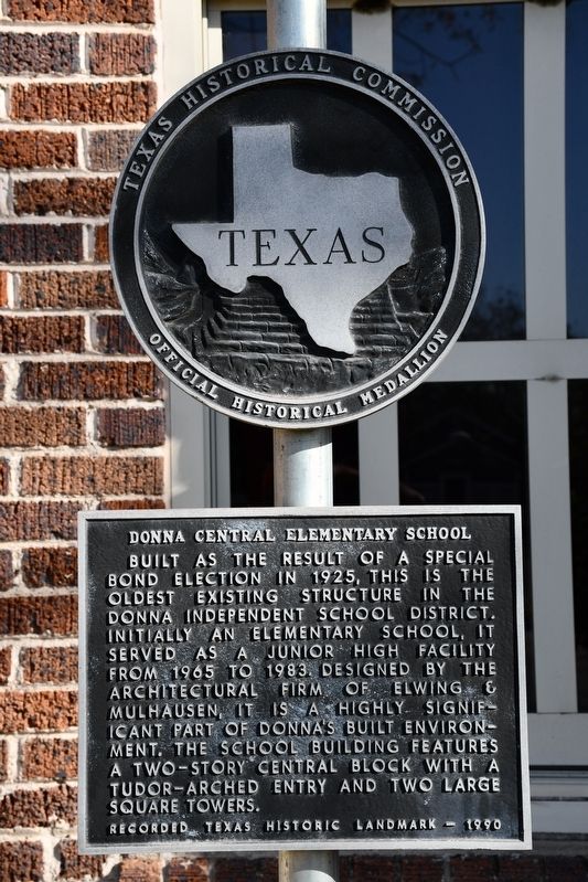 Donna Central Elementary School Marker image. Click for full size.