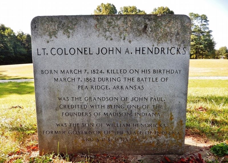 Lt. Colonel John A. Hendricks Marker image. Click for full size.