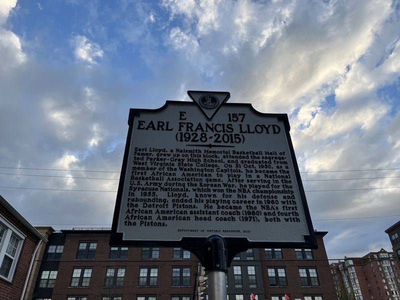 Earl Francis Lloyd Marker. Click for full size. Earl Francis Lloyd Marker image. Click for full size.
