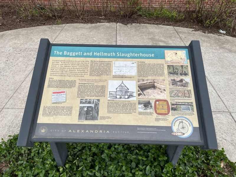 The Baggett and Hellmuth Slaughterhouse Marker image. Click for full size.