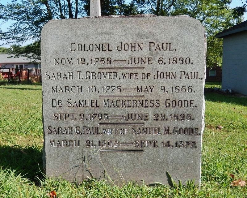 Col. John Paul Grave Marker image. Click for full size.