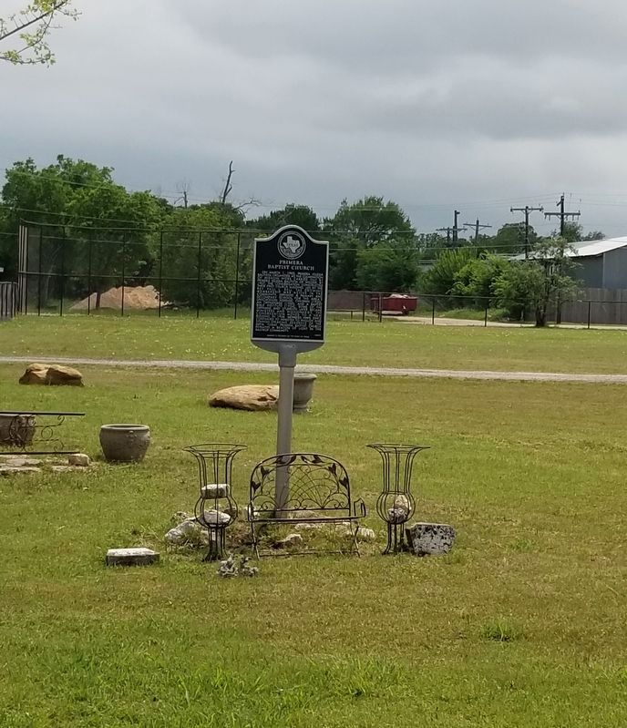 Primera Baptist Church Marker image. Click for full size.