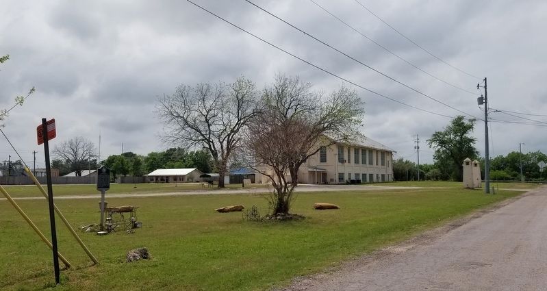 The view of the Primera Baptist Church and Marker from the street image. Click for full size.