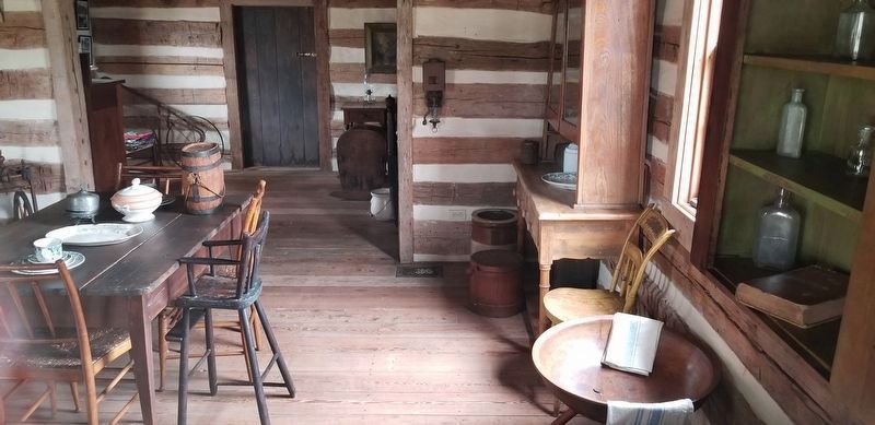 Inside view of the Dr. Eli T. Merriman Log Cabin image. Click for full size.
