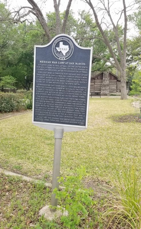 Mexican War Camp at San Marcos Marker image. Click for full size.