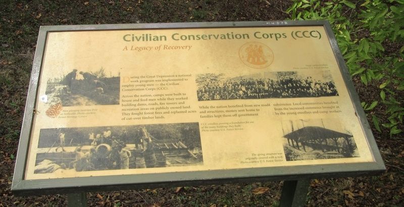 Civilian Conservation Corps (CCC) Marker image. Click for full size.